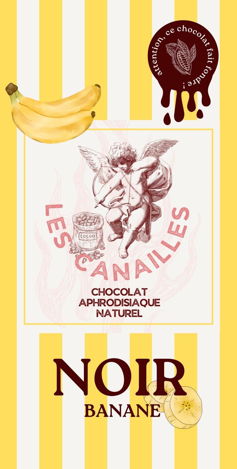 Précommande Chocolat Aphrodisiaque - Noir Banane - Les Canailles, 100g