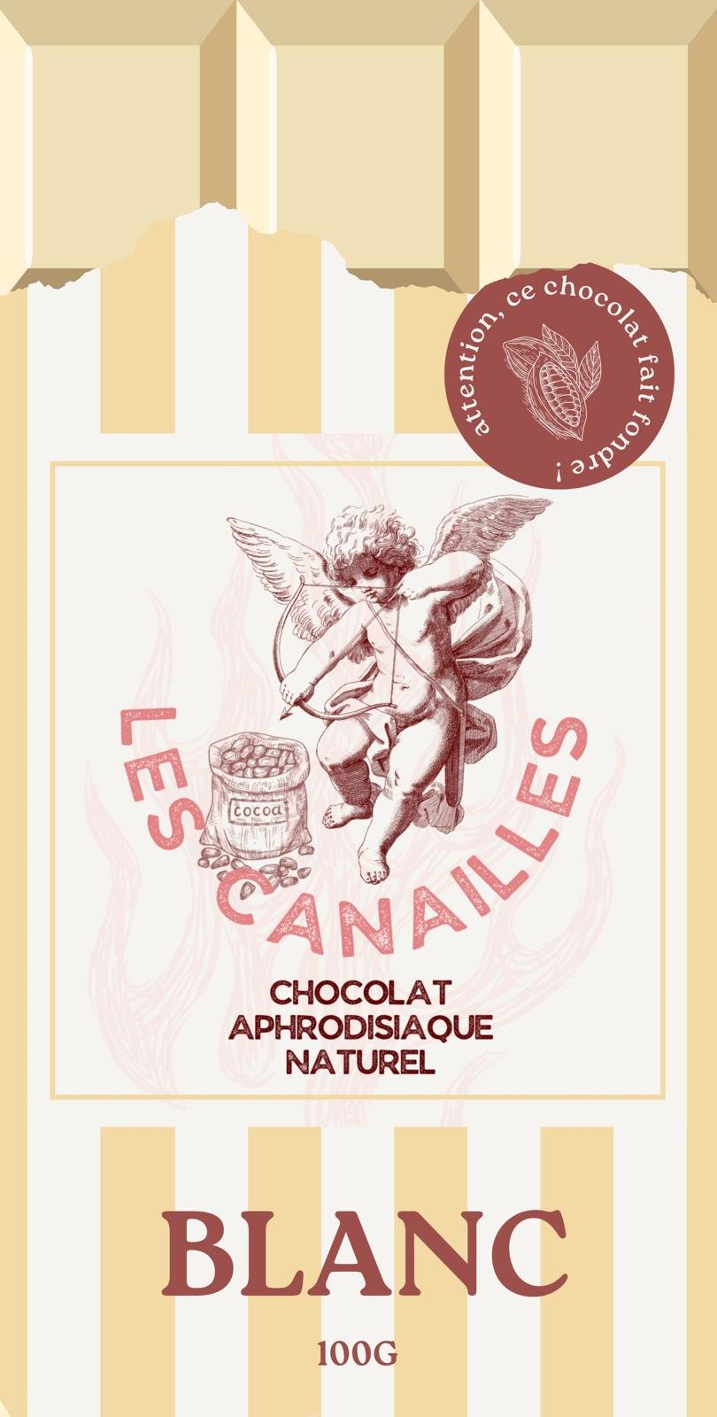 Précommande Chocolat Aphrodisiaque - Blanc - Les Canailles, 100g