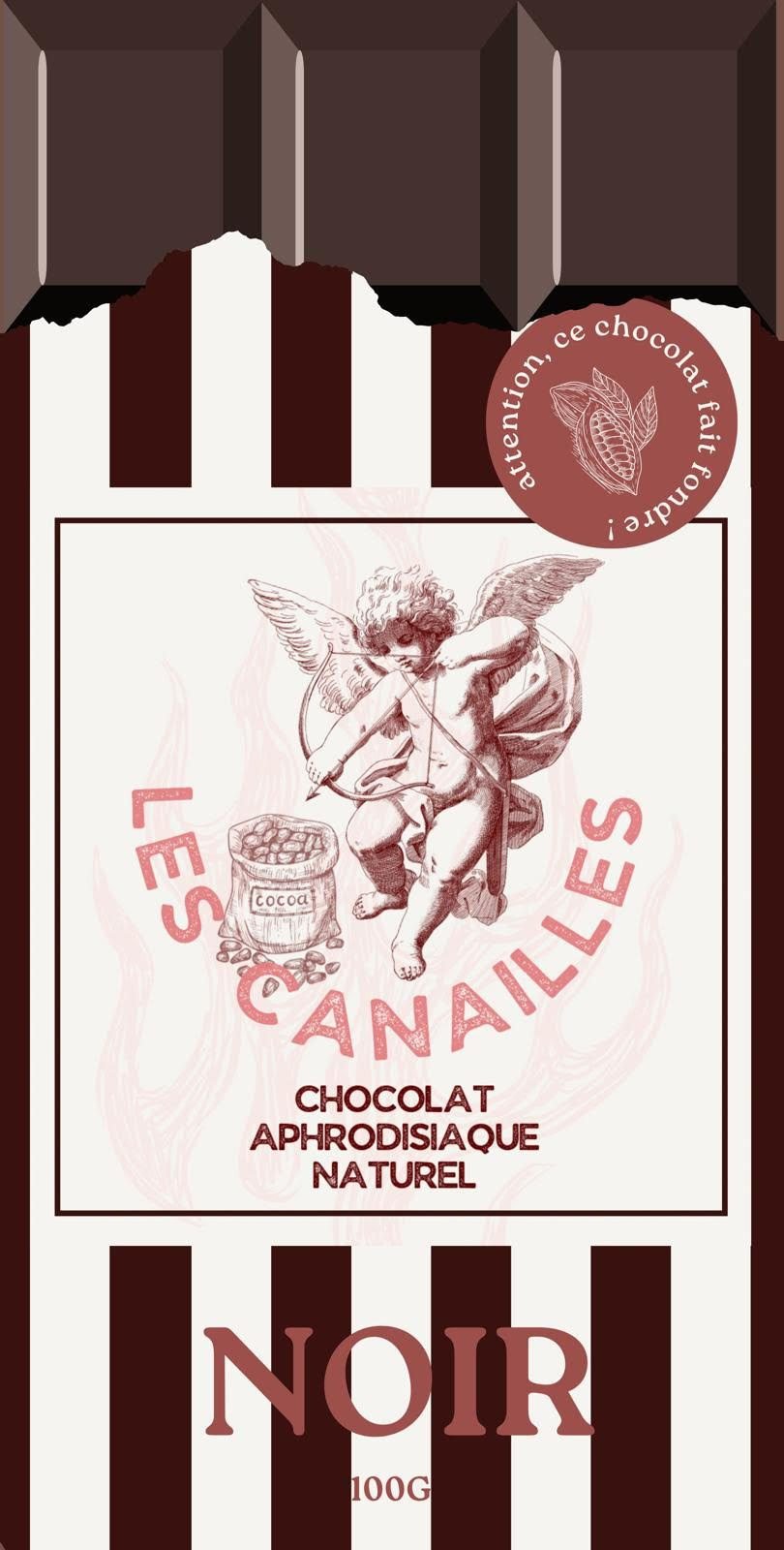 Précommande Chocolat Aphrodisiaque - Noir - Les Canailles, 100g