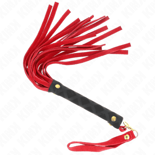Mini martinet rouge en daim, Fetish submissive