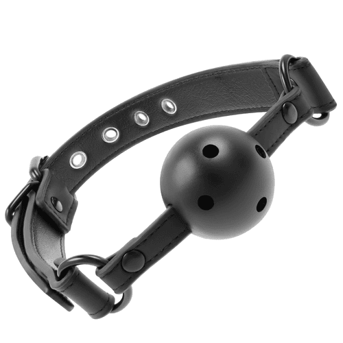 Baillon noir en néoprène, Fetish submissive