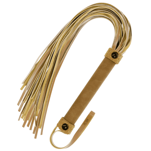 Martinet marron en néoprène, Fetish submissive