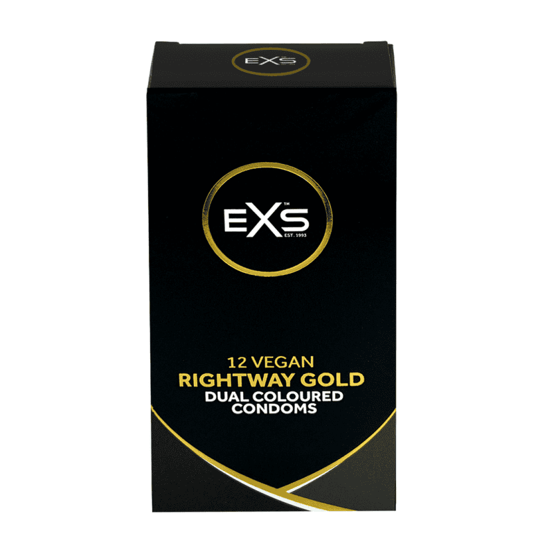 Préservatifs Exs Rightway Gold, Facile à mettre, x12